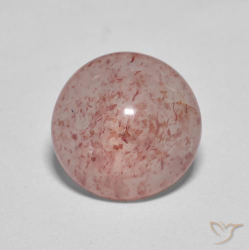 2.46ct 天然 中粉红色 草莓石英, 圆形的, 透明
