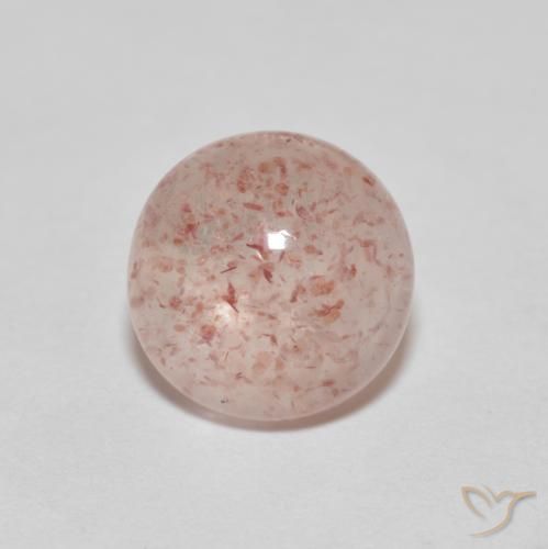 2.49ct 天然 中红 草莓石英, 圆形的, 透明
