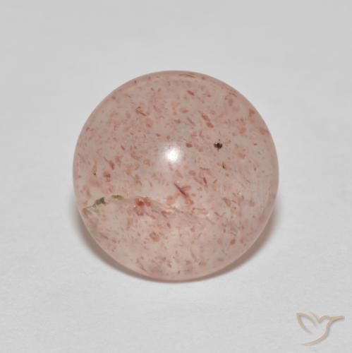 2.74ct 天然 淡红橙色 草莓石英, 圆形的, 透明