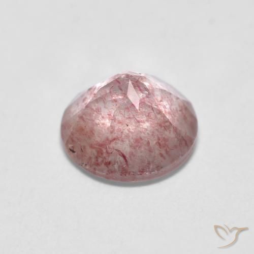 1.14克拉天然草莓石英，圆形的，透明