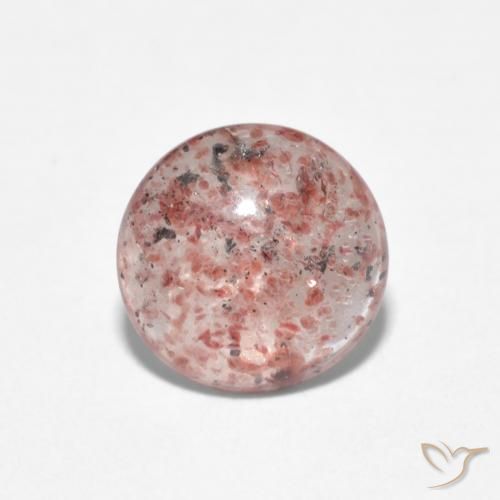 0.98ct 天然 深粉色 草莓石英, 圆形的, 透明