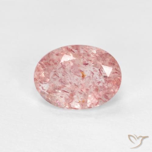 1.16ct 天然 浅粉色 草莓石英, 椭圆形, 透明