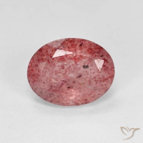 2.05ct 天然 猩红色 草莓石英, 椭圆形, 透明