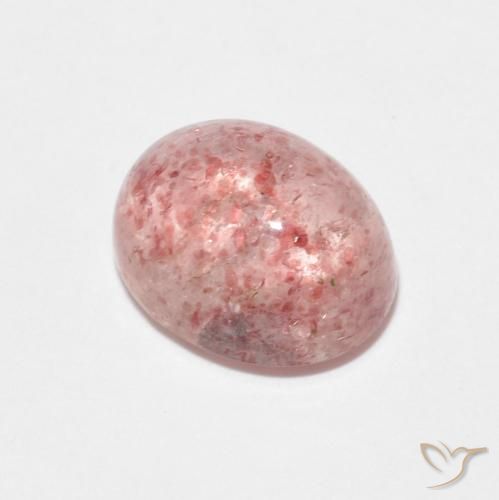 2.47ct 天然 大地粉色 草莓石英, 椭圆形, 透明