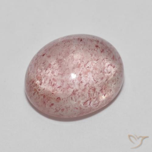 5.89ct 天然 中粉红色 草莓石英, 椭圆形, 透明