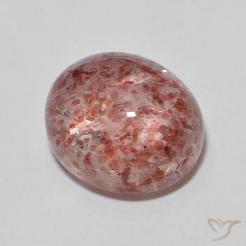 7.18ct 天然 亮粉色 草莓石英, 椭圆形, 透明