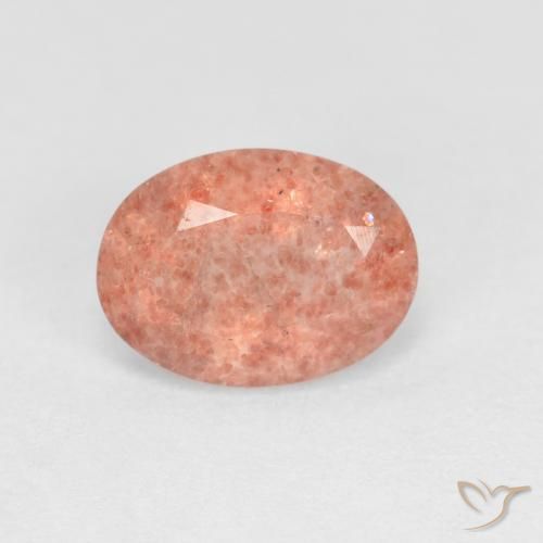 1.18ct 天然 桃玫瑰粉 草莓石英, 椭圆形, 透明