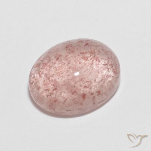 2.33ct 天然 浅粉色 草莓石英, 椭圆形, 透明