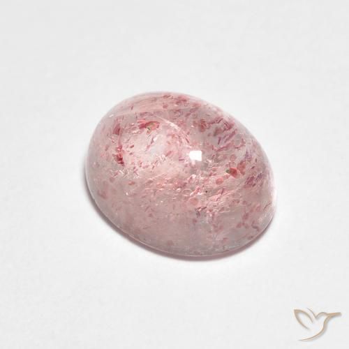 2.43ct 天然 深红色 草莓石英, 椭圆形, 透明