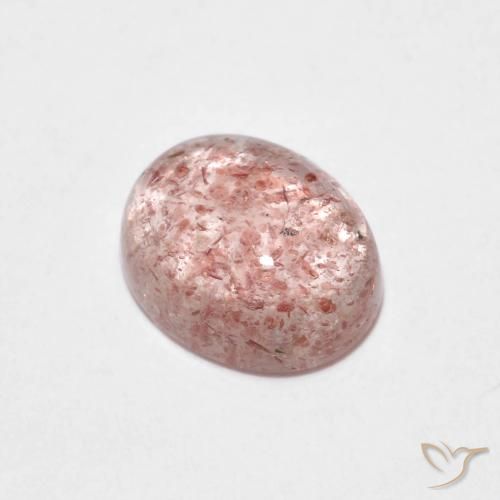 2.09ct 天然 浅粉色 草莓石英, 椭圆形, 透明