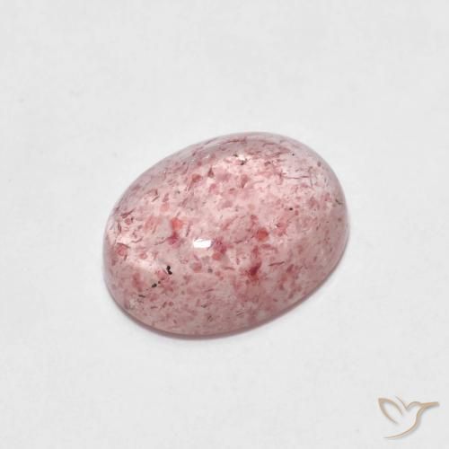 2.08ct 天然 浅粉色 草莓石英, 椭圆形, 透明