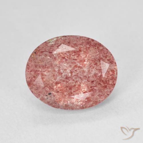 4.75ct 天然 Medium Light-Pink 草莓石英, 椭圆形, 半透明