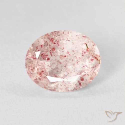 2.65ct 天然 浅粉色 草莓石英, 椭圆形, 透明