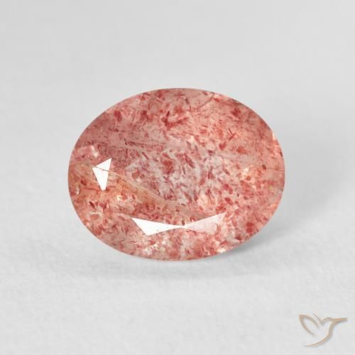 2.44ct 天然 中粉红色 草莓石英, 椭圆形, 透明