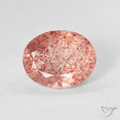 2.30ct 天然 Medium Light-Pink 草莓石英, 椭圆形, 透明