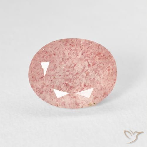2.66ct 天然 大地粉色 草莓石英, 椭圆形, 透明