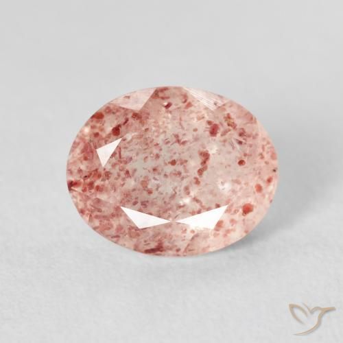 2.83ct 天然 浅粉色 草莓石英, 椭圆形, 透明