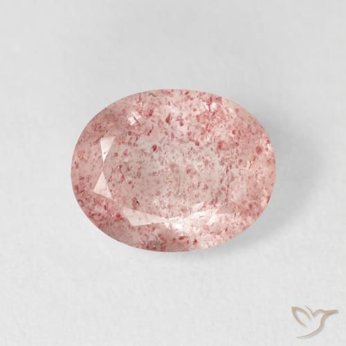 2.69ct 天然 浅粉色 草莓石英, 椭圆形, 透明