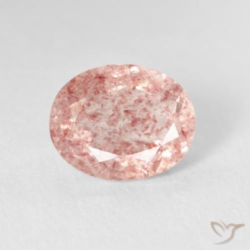 2.76ct 天然 大地粉色 草莓石英, 椭圆形, 透明