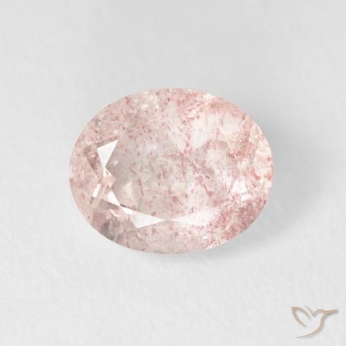2.66ct 天然 中粉红色 草莓石英, 椭圆形, 透明
