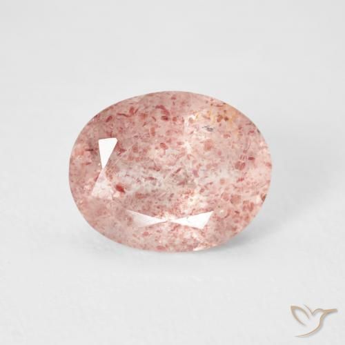 2.71ct 天然 浅粉色 草莓石英, 椭圆形, 透明
