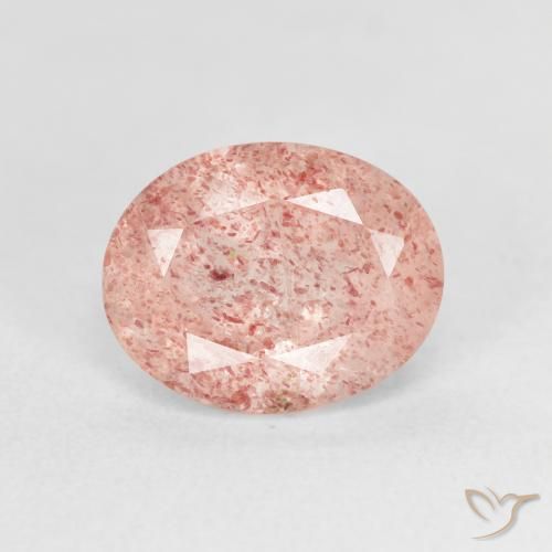 2.69ct 天然 浅粉色 草莓石英, 椭圆形, 透明