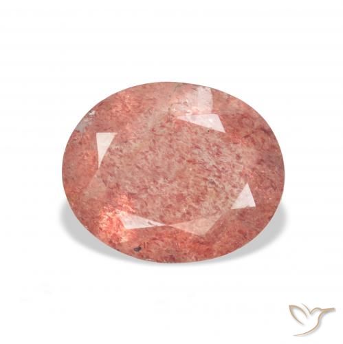 3.26ct 天然 中粉红色 草莓石英, 椭圆形, 透明