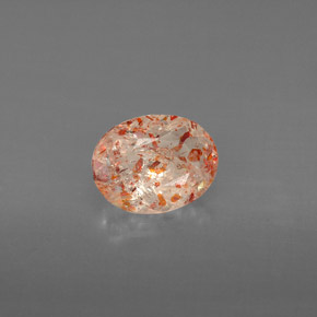 1.05克拉天然橙色日光石，透明，8.2×6.4毫米，透明/半透明