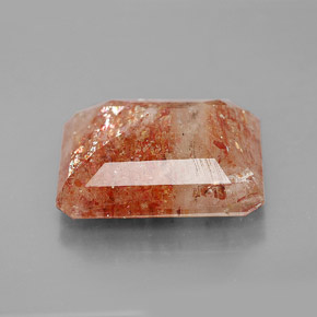 7.51克拉天然橙色日光石，透明，14×11.7毫米，透明/半透明