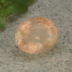 4.98克拉天然日光石，椭圆形，半透明