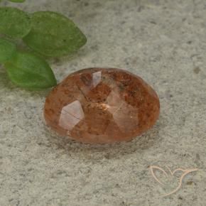4.09克拉天然日光石，椭圆形，半透明