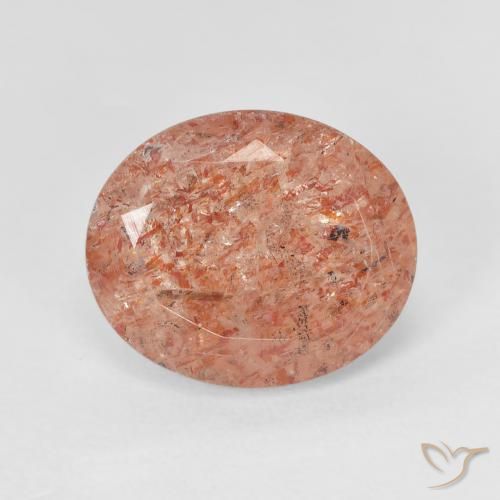4.62ct 天然 柚子橙 日光石, 椭圆形, 半透明
