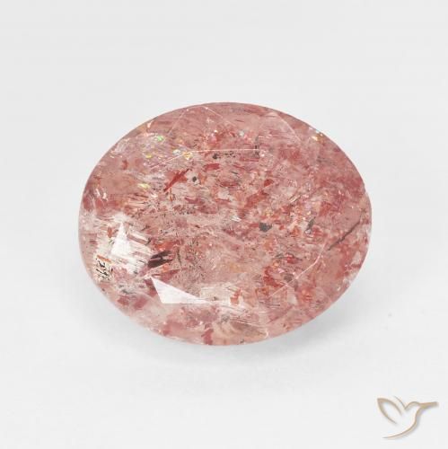 5.01ct 天然 玫瑰粉色 日光石, 椭圆形, 半透明
