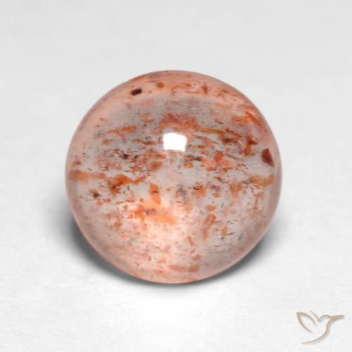 1.16ct 天然 桃橙色 日光石, 圆形的, 半透明