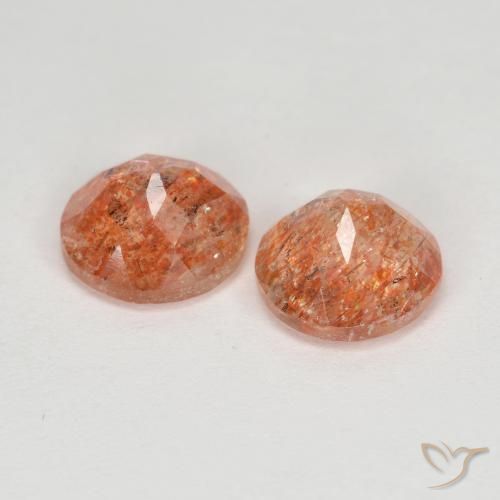 2.25克拉天然日光石，圆形的，半透明