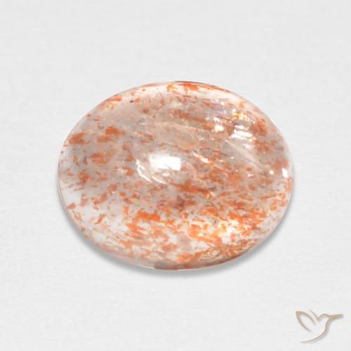 1.68ct 天然 淡虎橙 日光石, 椭圆形, 半透明