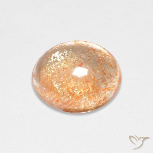1.82ct 天然 浅橙色 日光石, 椭圆形, 半透明