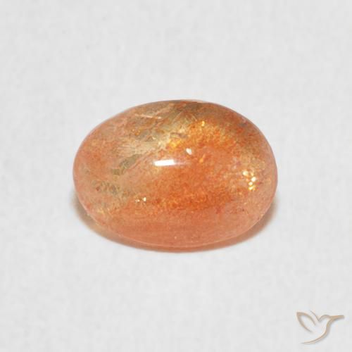 0.94ct 天然 Medium Light-Orange 日光石, 椭圆形, 半透明