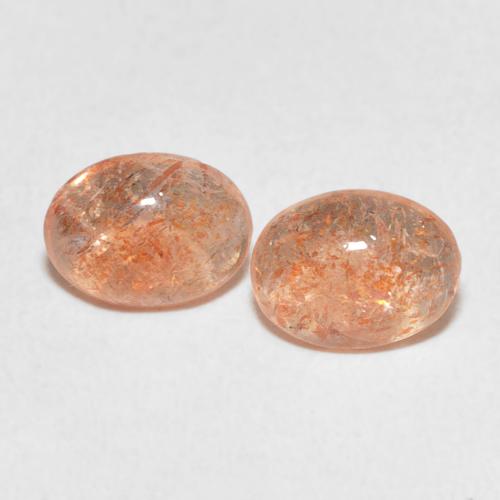2.09ctw 天然 Medium Light-Orange 日光石, 椭圆形, 半透明