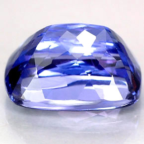 3.07克拉天然坦桑石，垫形剪裁，9.6×7毫米，IF