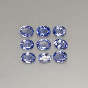 天然坦桑石，椭圆形切割，4.3×3.5毫米，VS