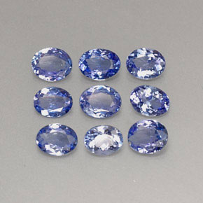 天然坦桑石，椭圆形切割，4.3×3.5毫米，VS
