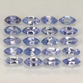 天然坦桑石，马眼形，4.1×2.2毫米，VVS-VS