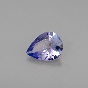 0.24克拉天然坦桑石，梨形，5×3.9毫米，VVS