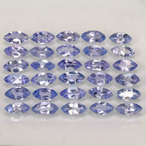 天然坦桑石，马眼形，4.1×2毫米，VVS-VS