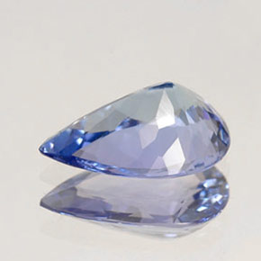 1.43克拉天然坦桑石，梨形，9.6×6.8毫米，IF