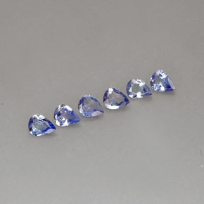 天然坦桑石，梨形，5.1×4.1毫米，VS