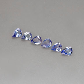 天然坦桑石，梨形，5.1×4.1毫米，VS