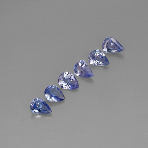 天然坦桑石，梨形，5.1×3.8毫米，VS