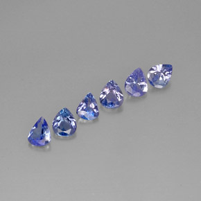 天然坦桑石，梨形，5.1×4毫米，VS